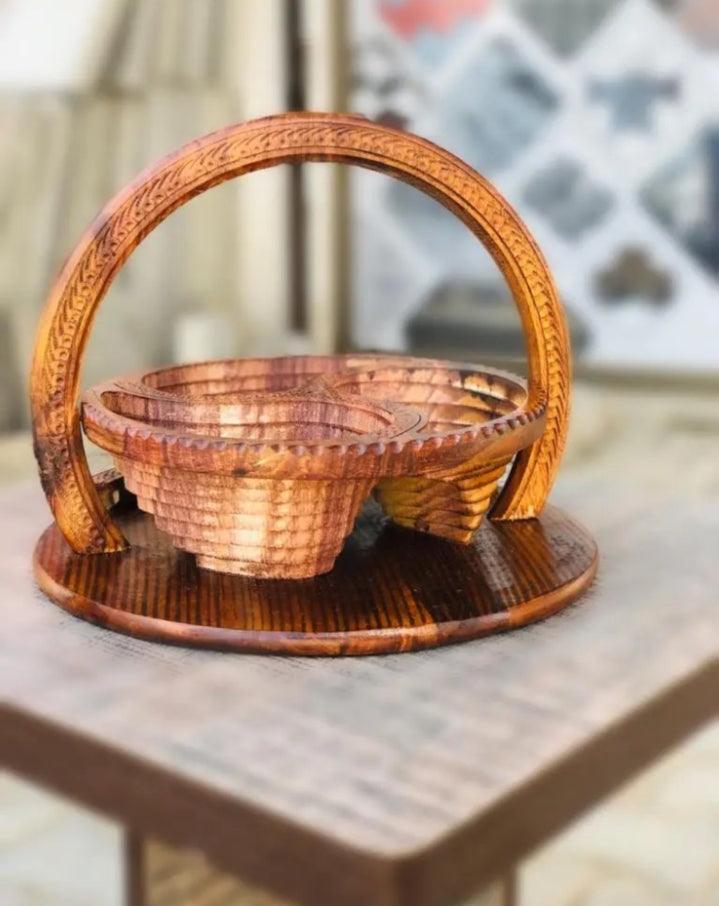 Wooden Dry Fruit Tukri - wcspk