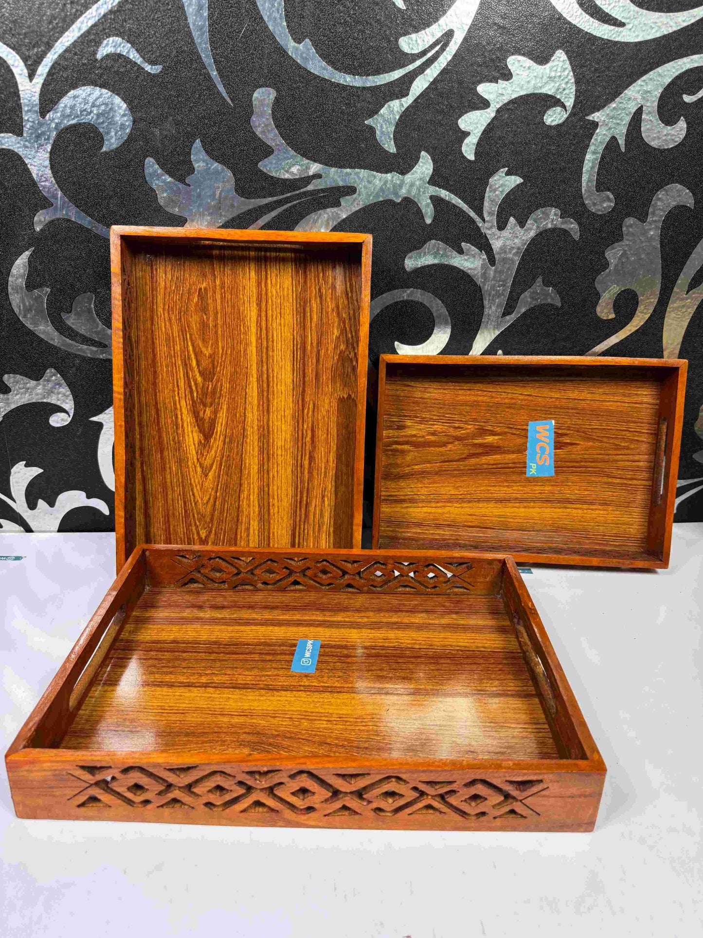 side cut work tray set of 3