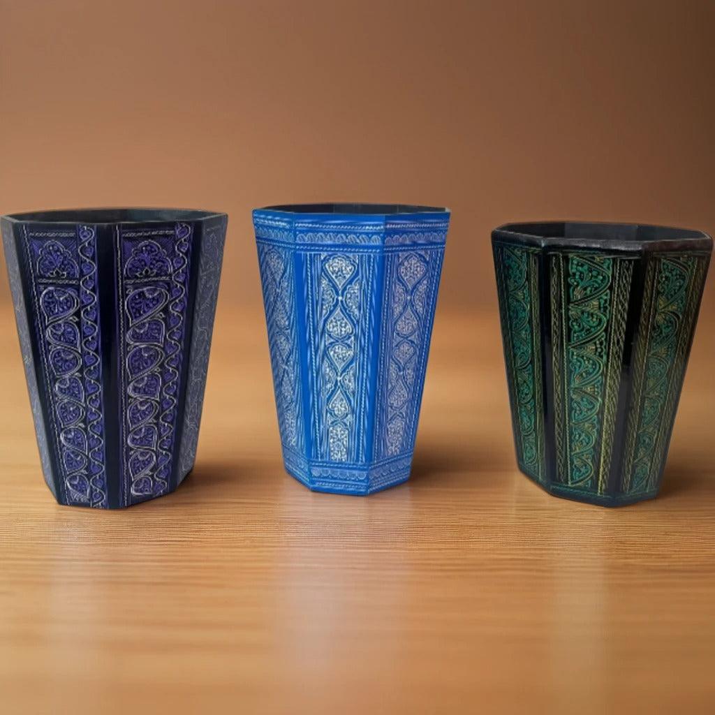 Naqshi Art Wooden Dustbin - wcspk