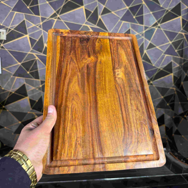 square shape wood platter