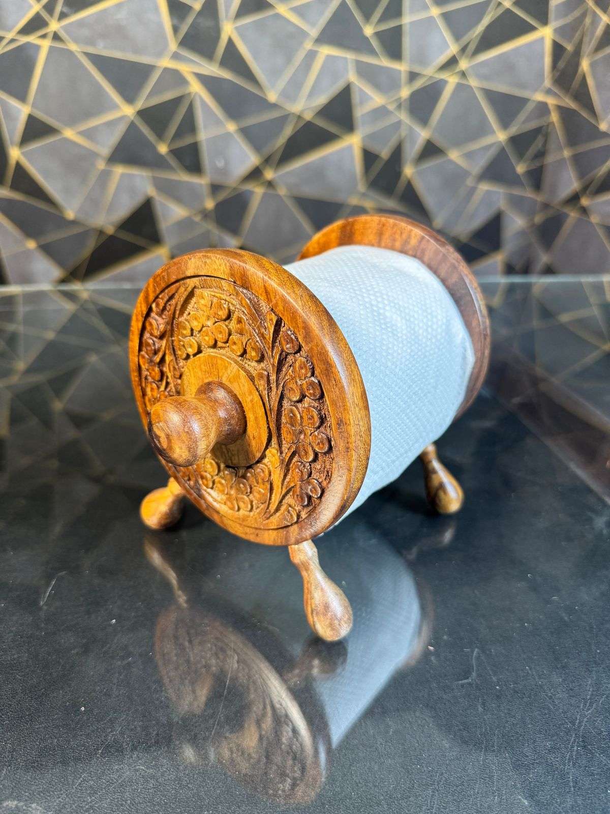 wooden tissue roll stand - wcspk