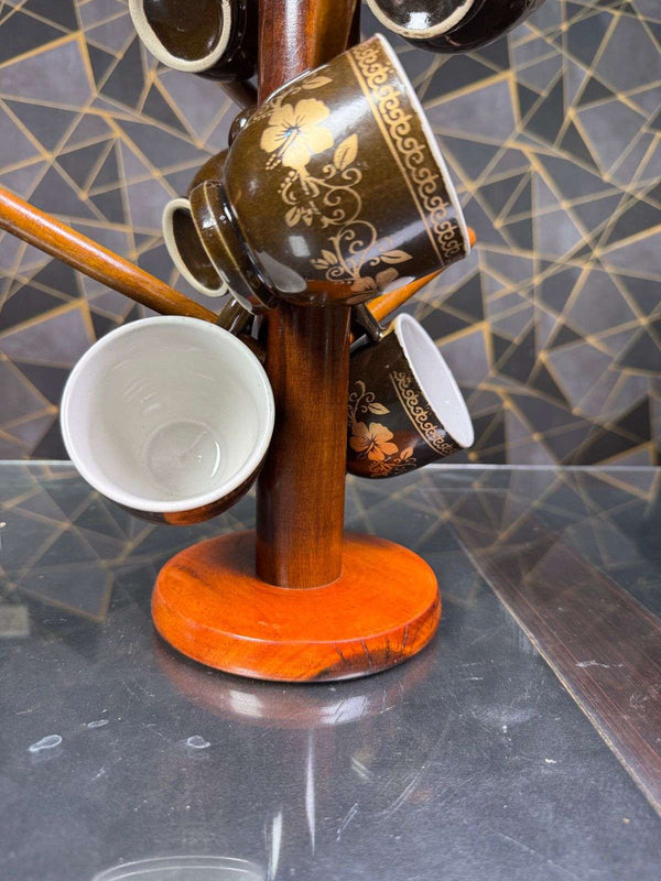 wooden cup stand