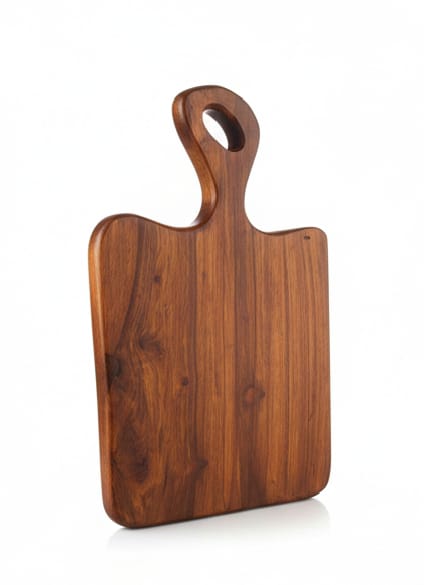 Acacia Wood Cutting Board with Handle – Premium Solid Wooden Chopping Board for Kitchen, Serving, Cheese & Charcuterie Board, Durable Natural Wood Design