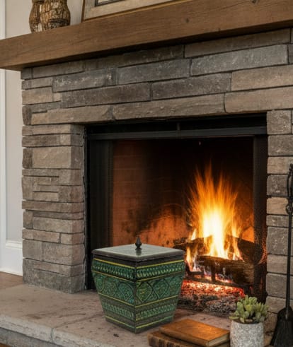 Handcrafted Square Lacquer Decorative Box with Lid - Hand-Painted Floral Keepsake Organizer - Traditional Artisan Wooden Jewelry & Trinket Box - Ethnic Tabletop Decor Accent