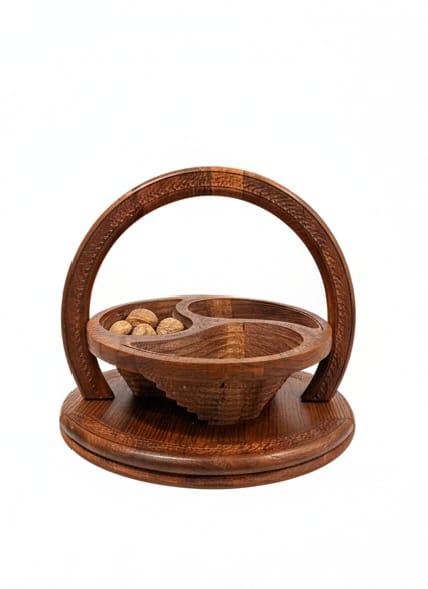 Elegant Wooden Dry Fruit Basket