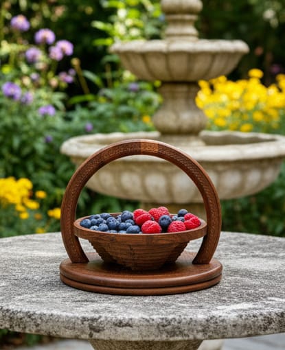 Elegant Wooden Dry Fruit Basket