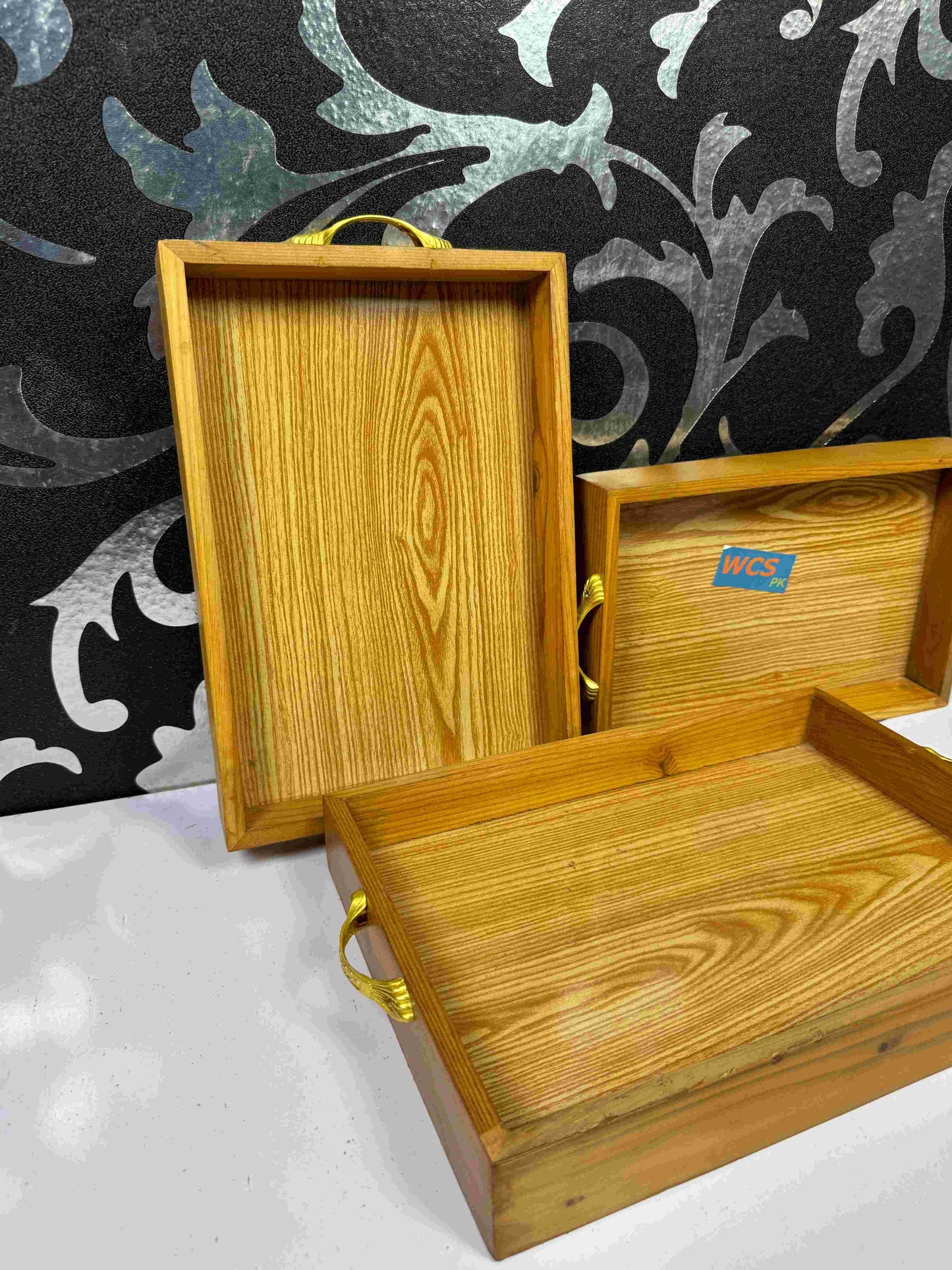 wooden tray set 0012