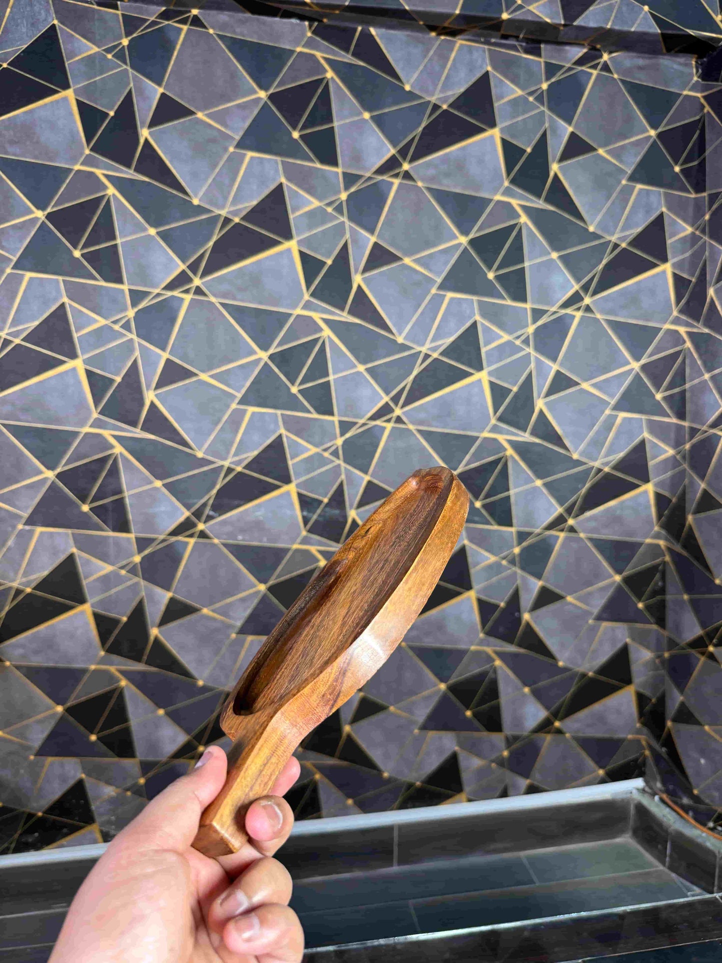 wood platter leaf shape